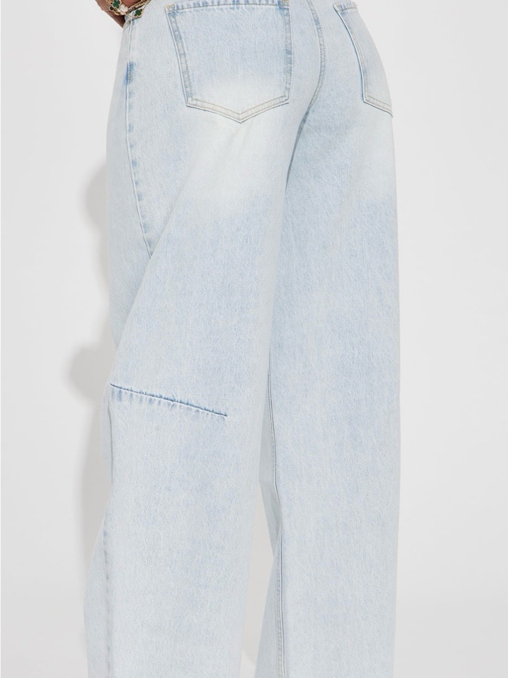Fashion Nova Light Blue High-Rise Wide Leg Jeans - Picture 3 of 3